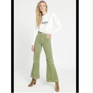 ROLLA'S Green Flare Jeans
